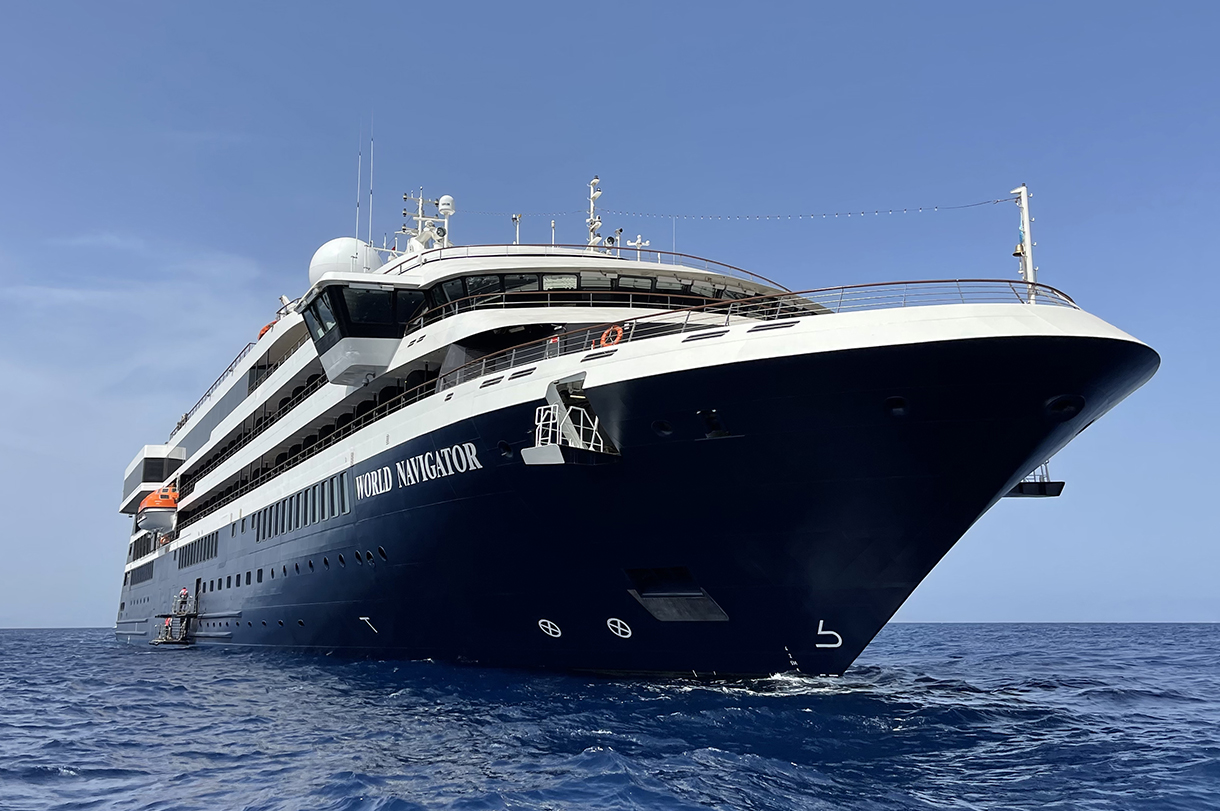 World Navigator polar cruise ship in the ocean